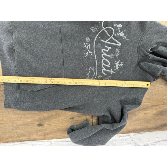 Ariat Women Charcoal Embroidered Gray Hoodie Sweatshirt Western Rodeo Cowgirl XL - Picture 9 of 10